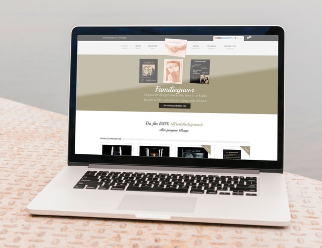 5 årig laser graverings virksomhed med webshop og egen produktion med millionomsætning