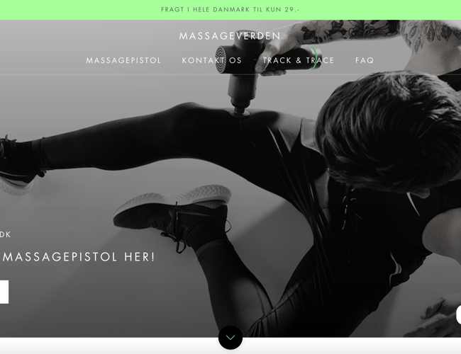 Dropshipping Webshop med salg af Massagepistol - Forsendelse fra EU