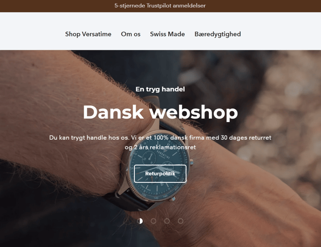Salg af versatime.dk (Swiss Made private label ure)