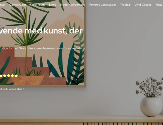 Attraktiv plakatwebshop med automatiseret lager 