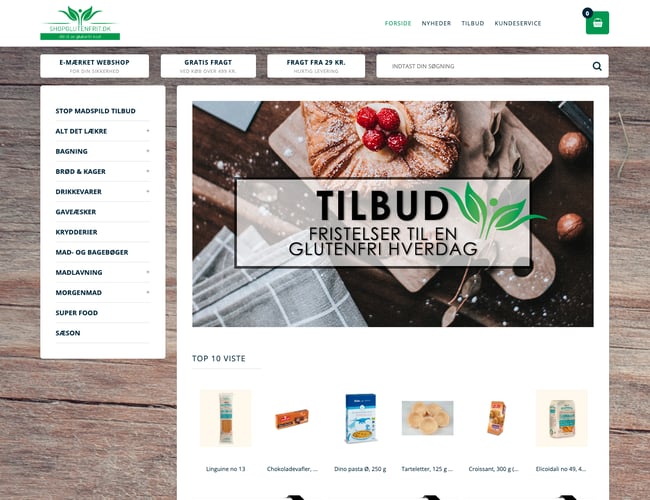 shopglutenfrit.dk - Webshop med allergivenlig kost og mere end 500 varenumre