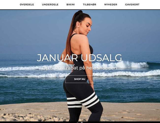 Webshop med kvinde fitness tøj - vores eget udviklet design til det europæiske markedet 