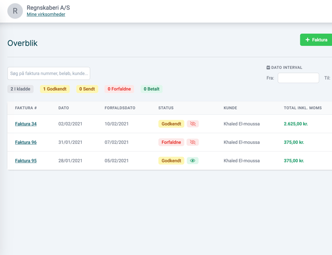 Ikke færdigt regnskabsprogram til salg