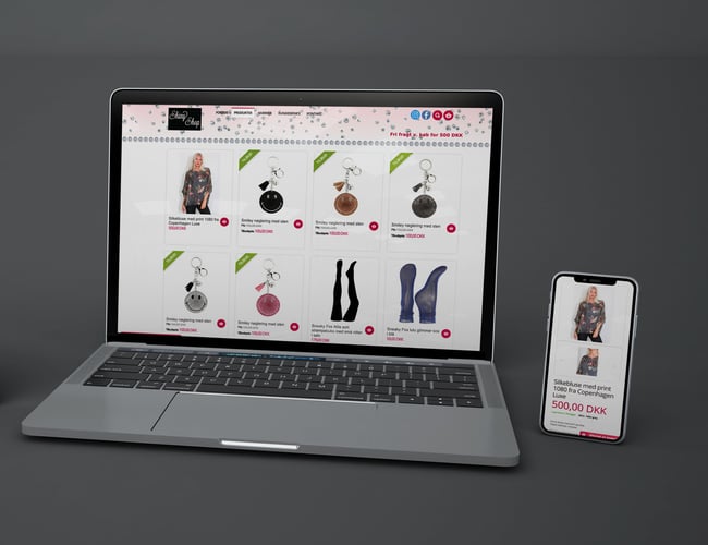 Shinyshop.dk - Netshop med Glimmer og Glamour til hverdag og fest til salg.