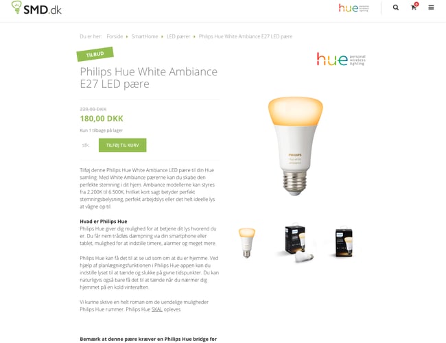 SMD.dk - Salg af lamper og belysningsartikler på unikt domæne