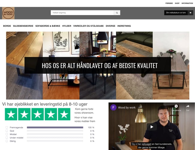 Møbelvirksomhed specialdesignede møbler med stor vækst - Dækningsgrad på 70%