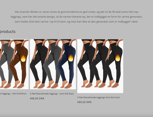 Stilet webshop med et produkt med høj kvalitet