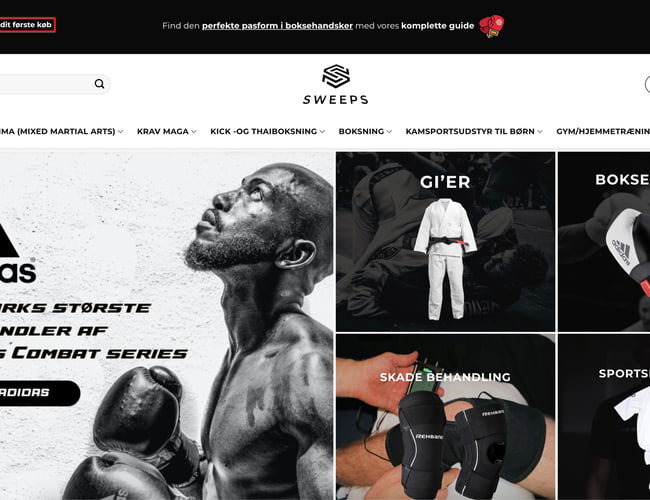 Bliv ejer af en online kampsportsbutik i vækst