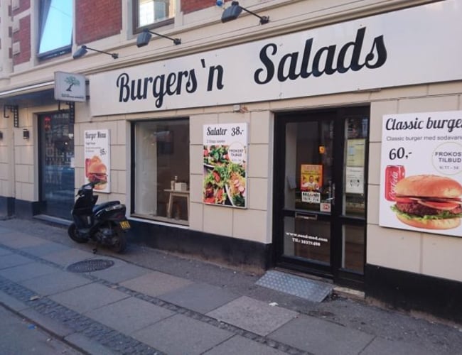 Burgers´n Salads - Frederiksbergs bedste placering - Til afståelse