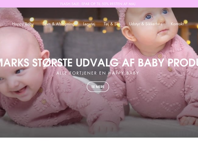Webshop med +200 baby produkter & 5.600,- i omsætning de første 7 dage - Dropshipping