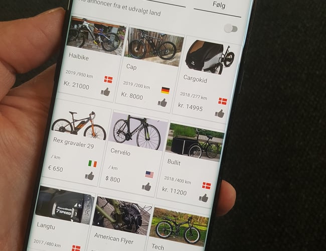 Markedsplads App til elcykler - vær med i et voksende marked.