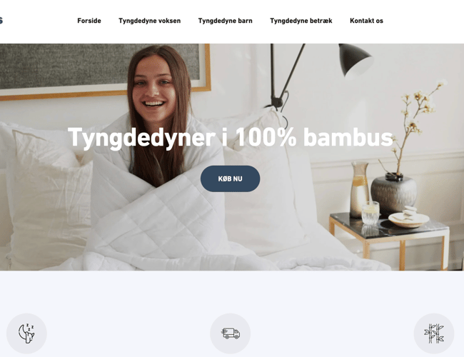 Veletableret webshop med salg af tyngdedyner