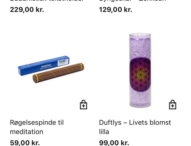 Salg af spirituelle produkter 