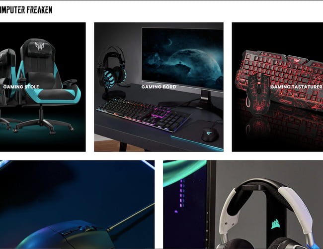 Køreklar dropshipping Webshop med salg af gaming udstyr 