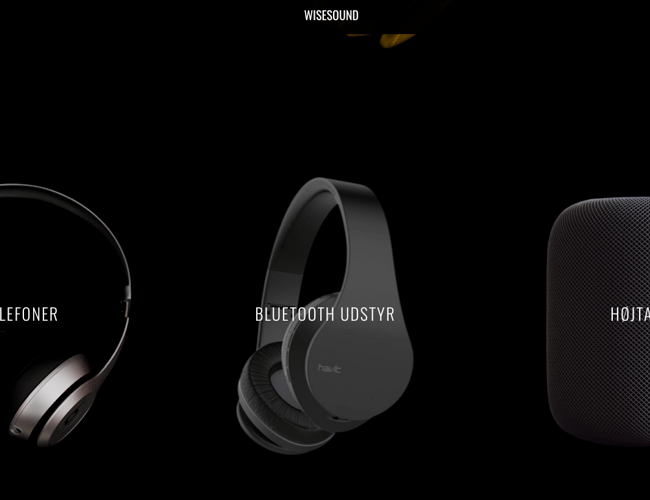 Webshop med salg af høretelefoner, højtalere samt udstyr (Dropshipping)