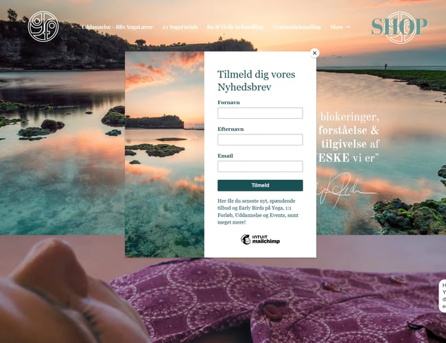 Et YOGAUNIVERS med behandlinger, undervisning, en yogalæreruddannelse og webshop