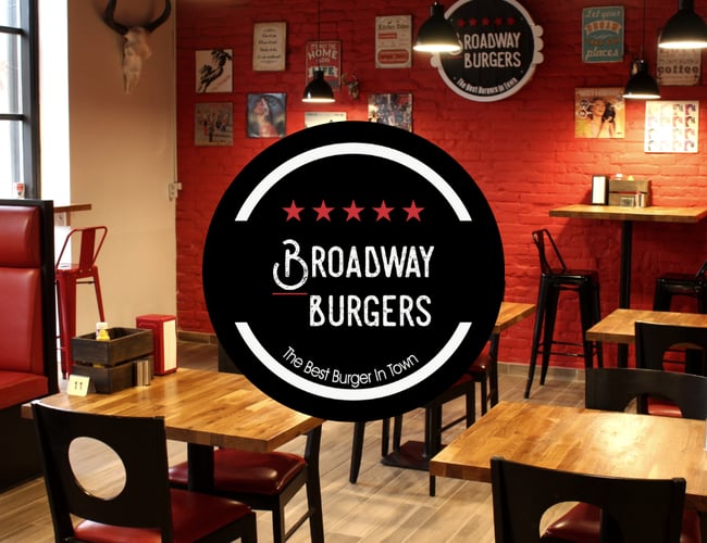 Broadwayburgers.dk ( Omsætning på 3.200.000 mio på 10,5mdr) - Flot nyrenoveret burger restaurant til salg med 185 kvm. - Overskud d.d. ca. 560.000 kr.