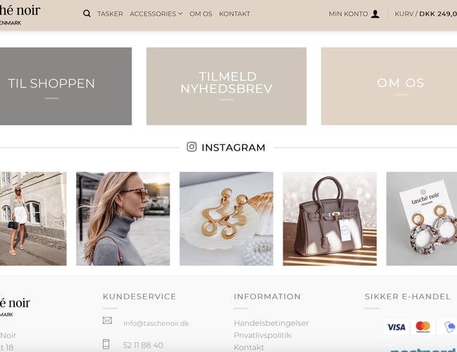 taschenoir.dk - Webshop med trends indenfor accessories til kvinder sælges - Omsat for 17.067 DKK