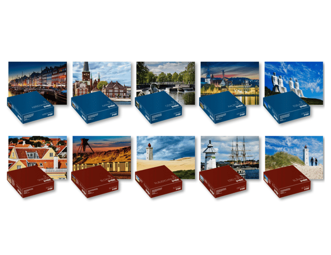 Puslespil mærke med unikke danske bymotiver (omsætning: 919.372 kr)