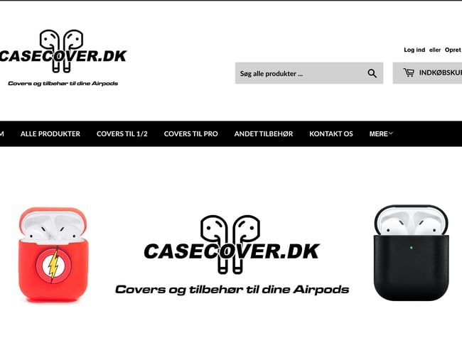 Casecover.dk - Webshop med salg af tilbehør til Airpods