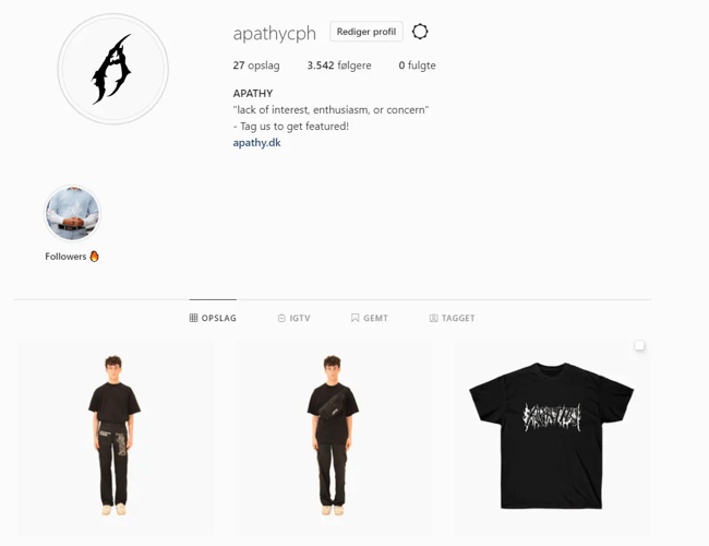 APATHY - Dansk tøjbrand med stærk identitet
