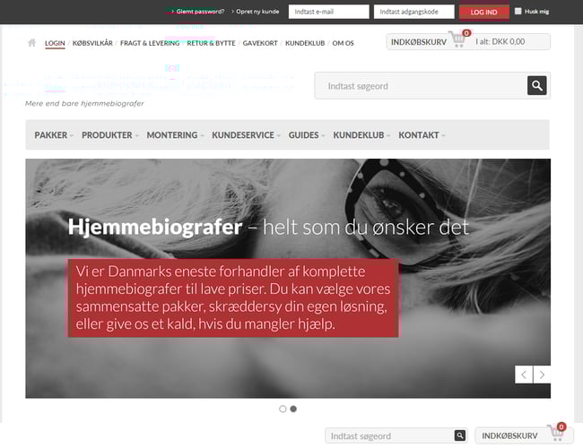 Webshop med elektronik