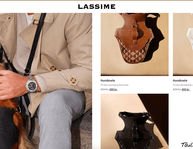 Webshop & lager af luksus hundeseler/snore