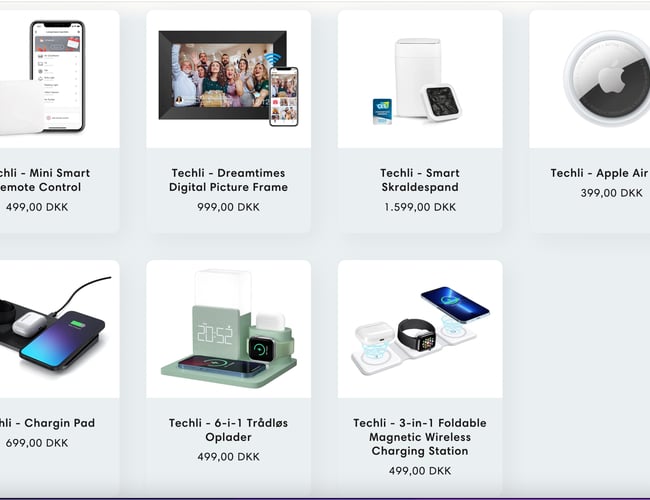 Unik webshop med salg af elektroniske gadgets og elektronisk tilbehør