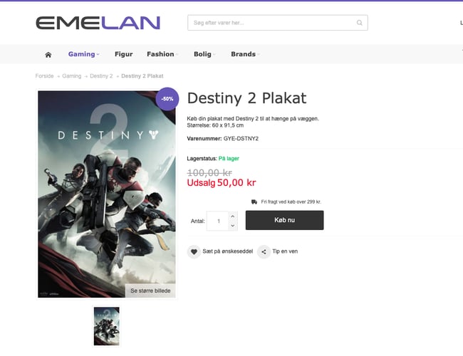 emelan.dk - Webshop med salg indenfor licenseret gaming merchandise fra computerspil