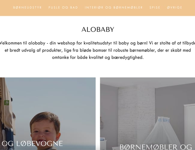 Dropshipping butik med salg af kvalitetsbaby-børne udstyr