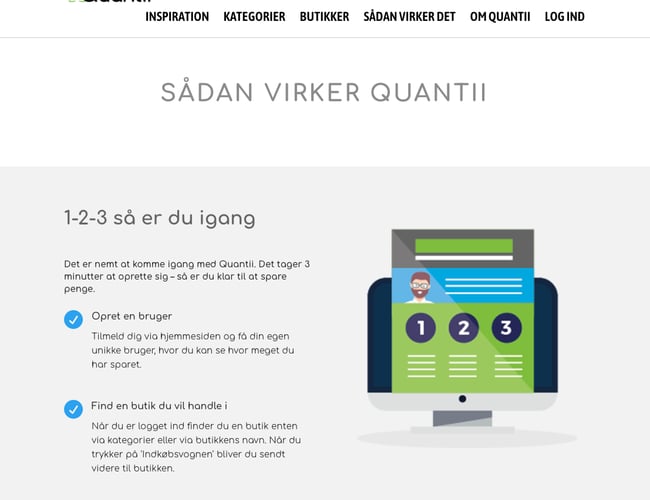 quantii.dk - Webportal med lav arbejdsbyrde og internationalt potentiale 
