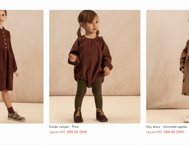 Køreklar og populær børnetøjswebshop til salg