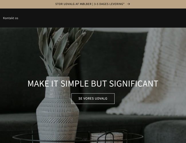 Dropshipping shop med salg af møbler - bordeplader, borde, barstole mm 