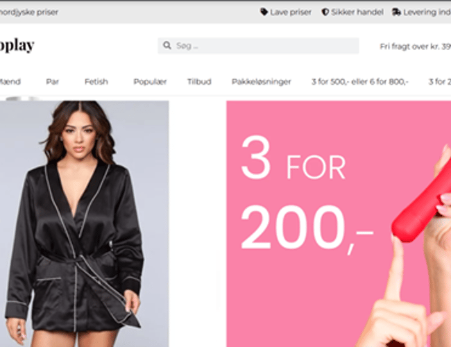 Voksenlegetøjs hjemmeside til salg + varelager