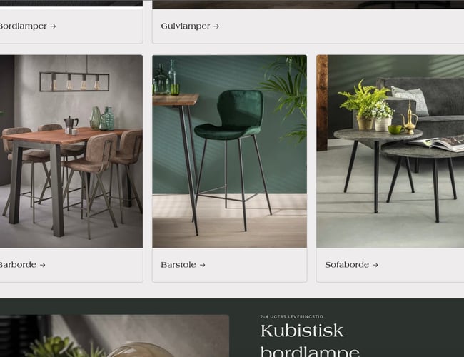 Møbel webshop - Fantastisk flot møbel webshop sælges. nordisk design 