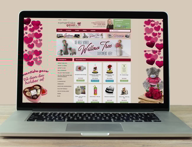 romantiskegaver.dk + finagåvor.se - 1 koncept, 2 webshops.