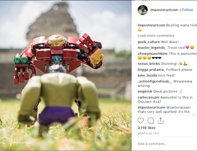 Instagram af 70k følgere (Pop Kultur, Superhelte, Film, TV) - Får typisk 1000 - 2000 likes på de første 72 timer