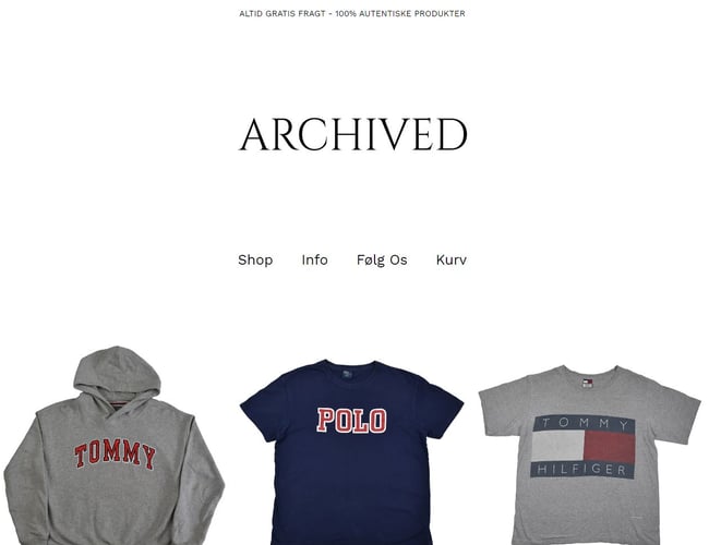 archived.dk - En af Danmark største secondhand webshop - Omsætter for 10-20.000 kr. mnd. 