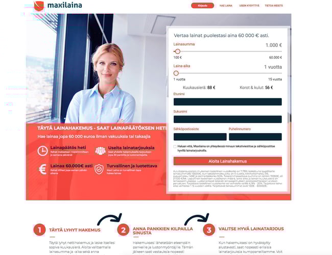 Virksomhed som genererer leads til banker og långivere i 6 lande - Omsætning: 3 mio DKK - Afkast: 740.000 DKK