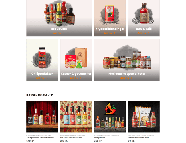 Etableret webshop med hot sauces og mexi-vare 🌶️