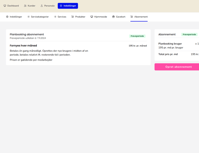 Komplet SaaS service / booking system