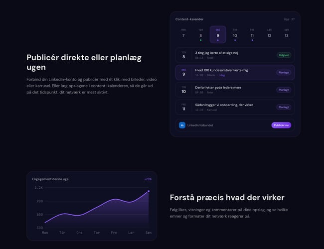Content Studio - færdig AI SaaS til LinkedIn, der laver indtalte idéer og tanker på farten om til opslag, der rammer. 134 LinkedIn-brugere har allerede skrevet sig op til lanceringen.