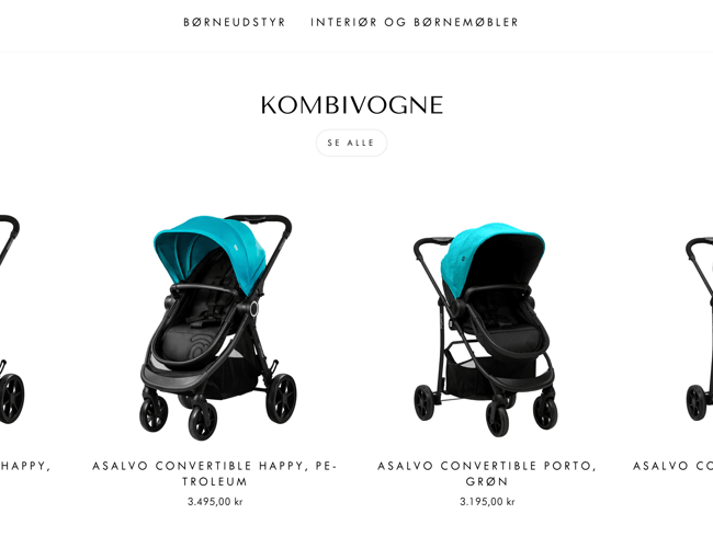 Dropshipping butik med salg af kvalitetsbaby-børne udstyr