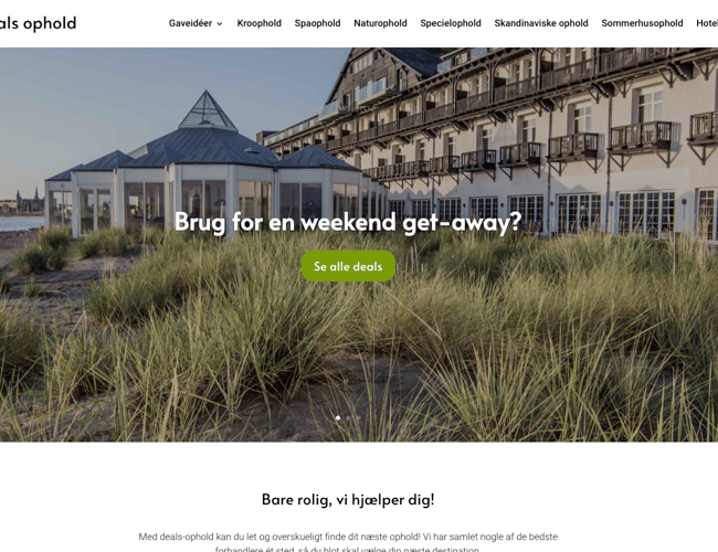 Deals-ophold.dk - Affiliate webshop. 