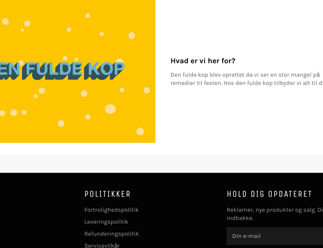 Webshop som sælger alt til festen - stort varelager 