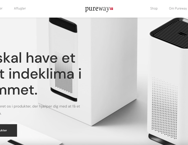 Flot og optimeret webshop med luftrensere og stort potentiale