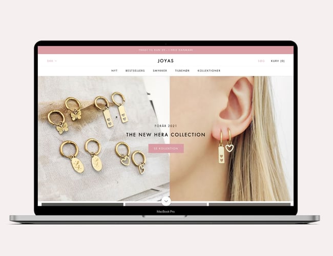 Webshop med salg af smykker - Leverandør i Europa