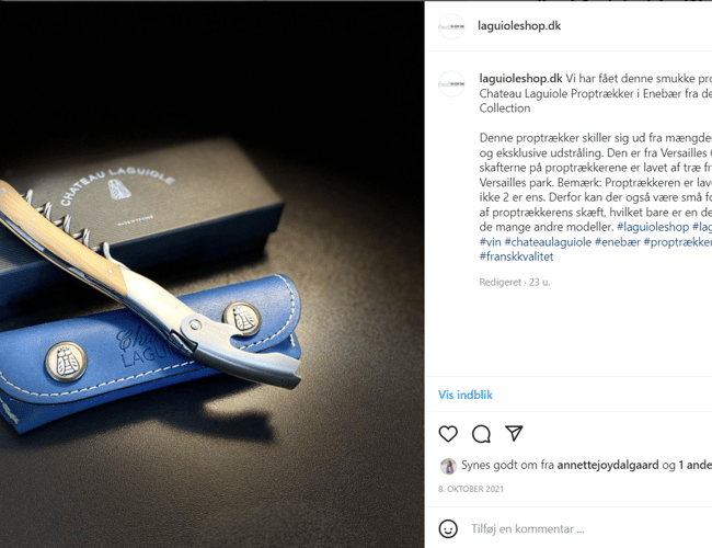 Danmarks største "Laguiole" bestik webshop sælges. Solidt overskud. Kræver kun 1-2 timer ugentligt. Alt omsætning er organisk (eksisteret siden 2012) og kræver ingen PPC. 