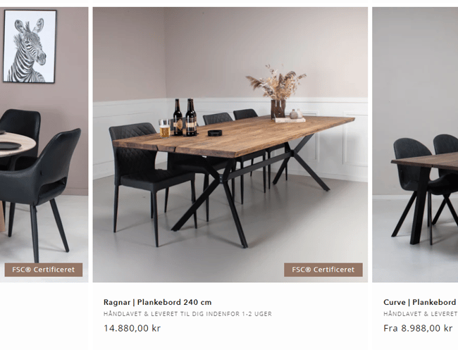 Woody - webshop med salg af danske plankeborde. Avance på hele 50%!