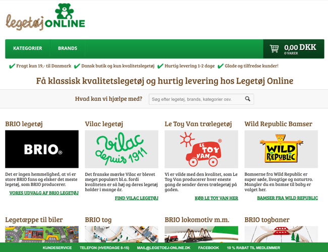 Simpel og nem webshop til salg - Salg af legetøj med 10 års historik sælges